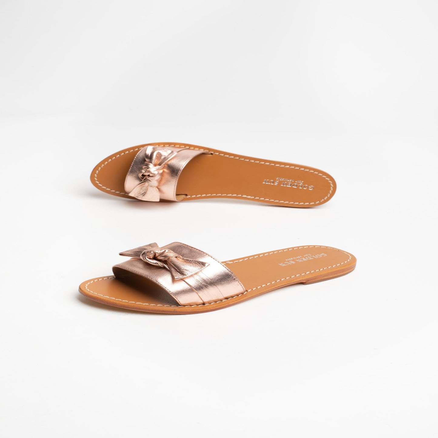SANDER sandales en cuir rosegold