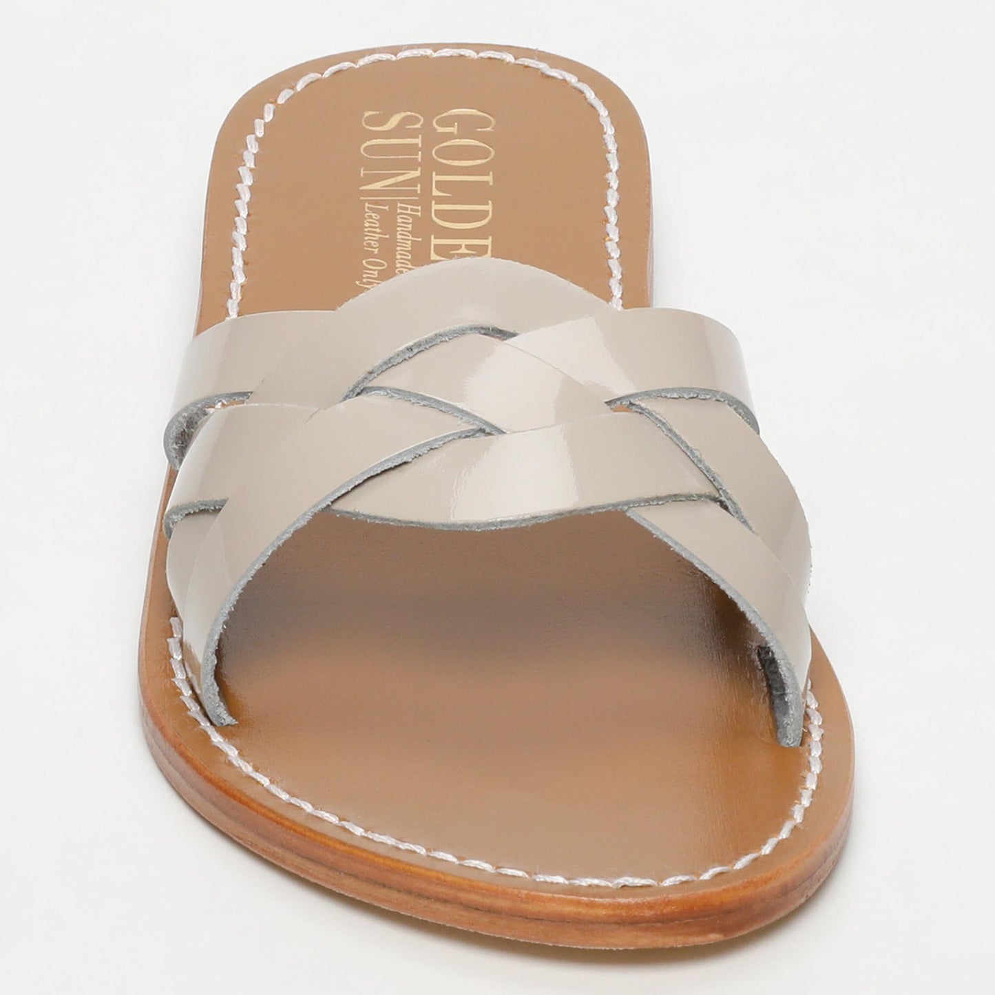 TADAO sandales en cuir cream patent