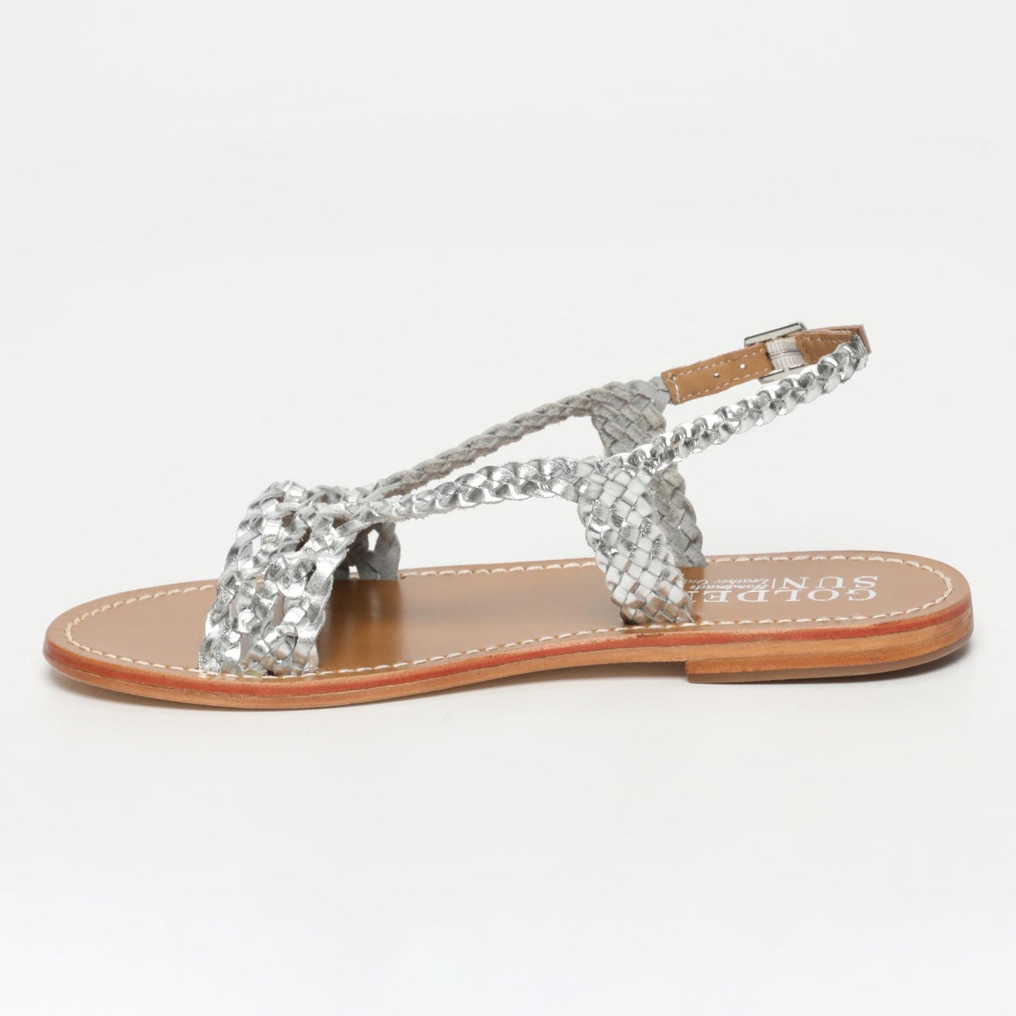 ADILA sandales en cuir silver