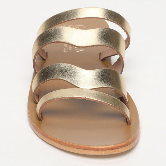 ADRANO sandales en cuir dark gold