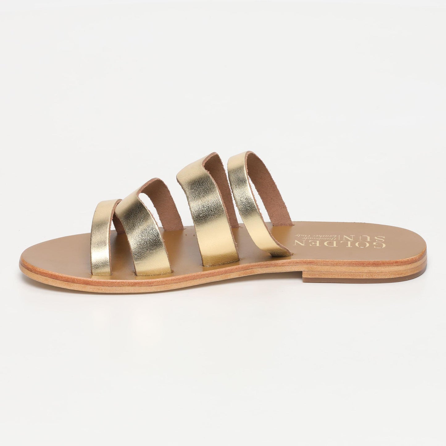 ADRANO sandales en cuir dark gold