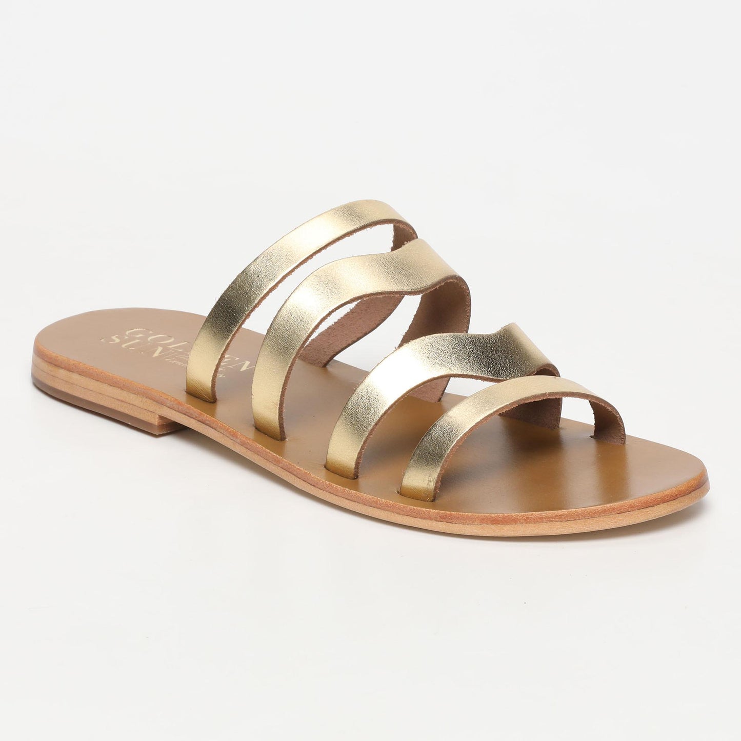 ADRANO sandales en cuir dark gold