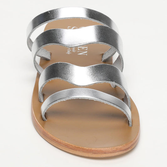 ADRANO sandales en cuir silver