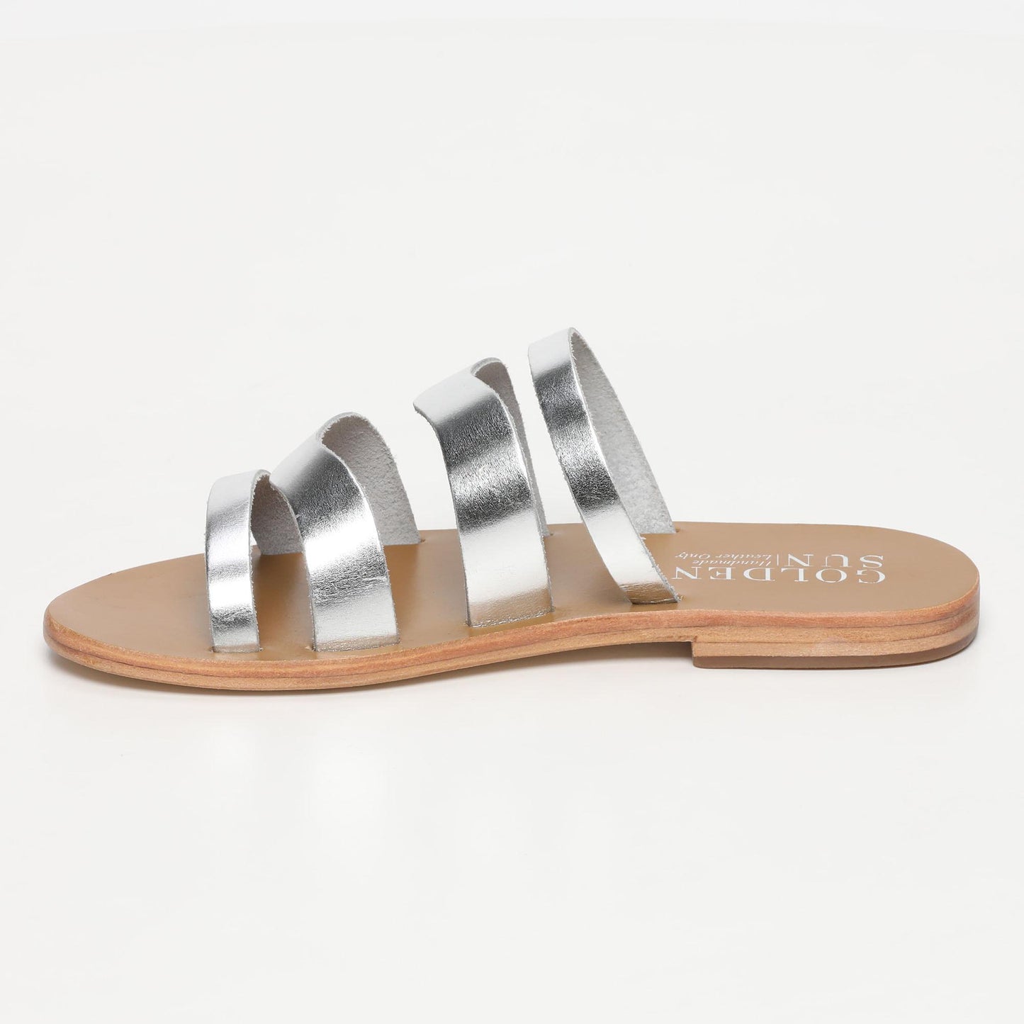 ADRANO sandales en cuir silver