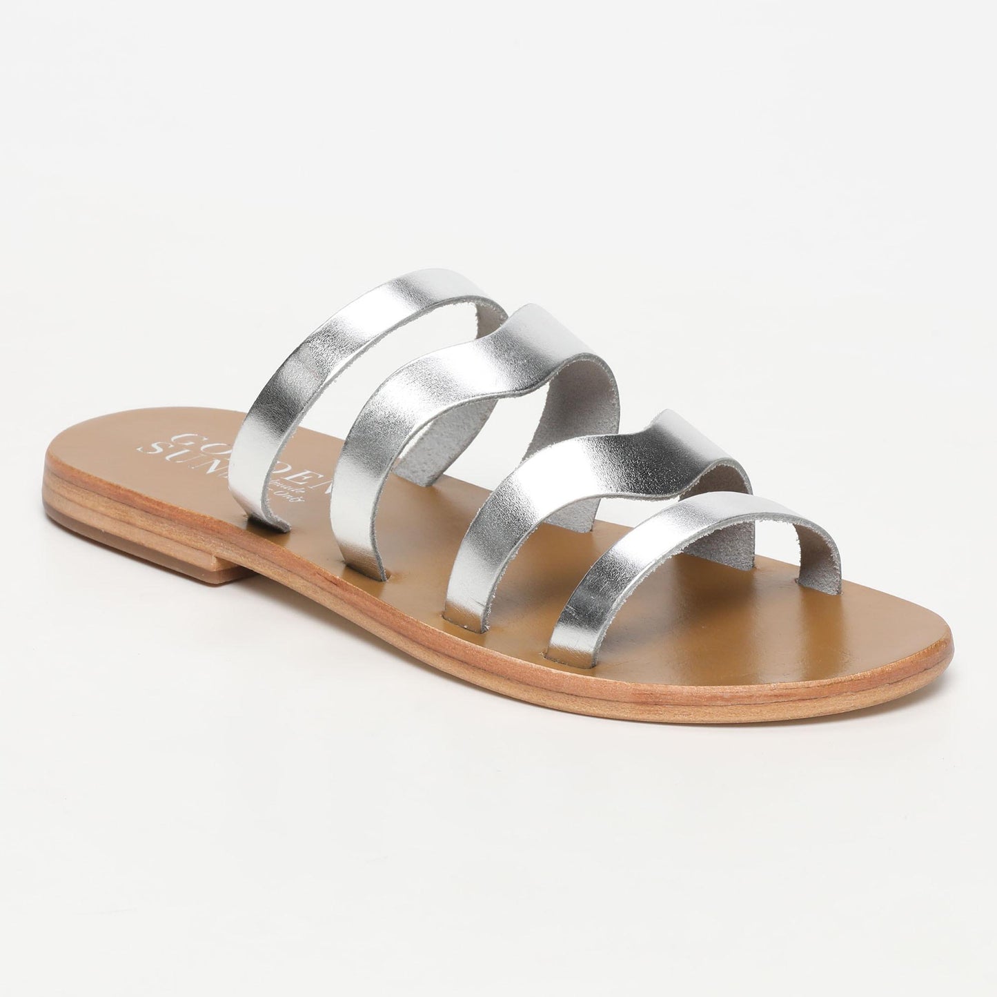 ADRANO sandales en cuir silver