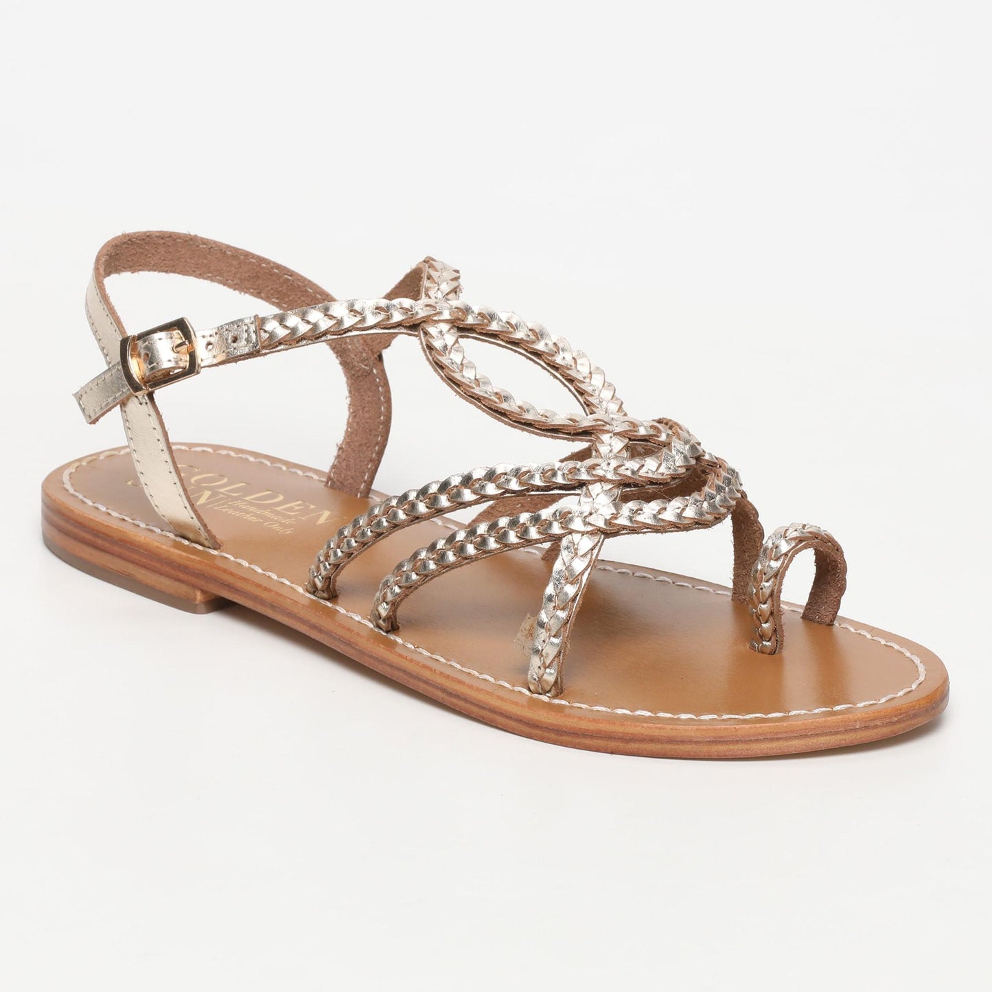 ALVIADA sandales en cuir gold
