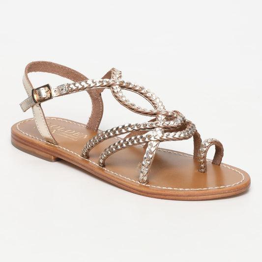 ALVIADA sandales en cuir gold