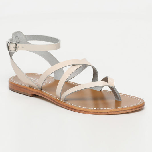 ANONA sandales en cuir light pink patent