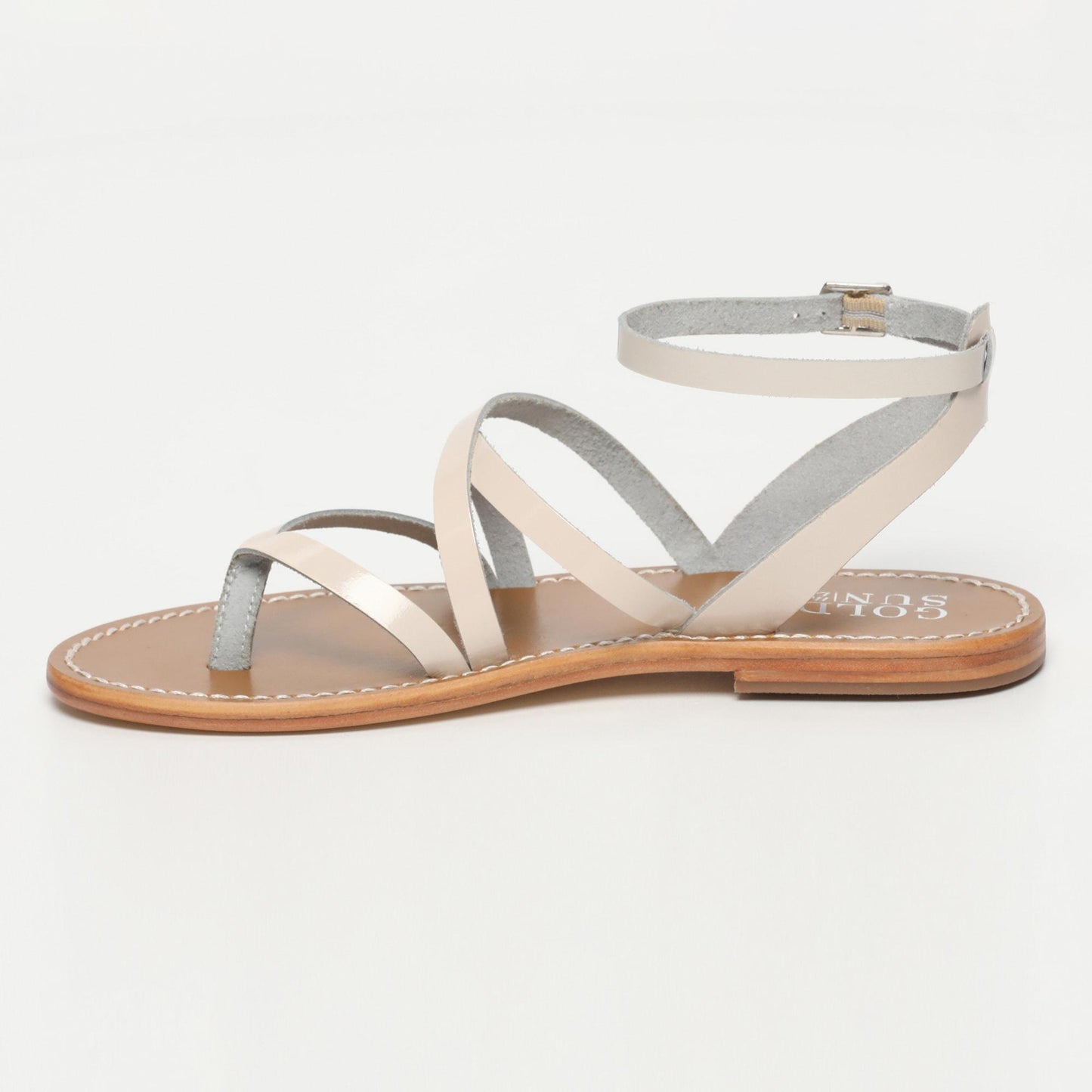 ANONA sandales en cuir light pink patent