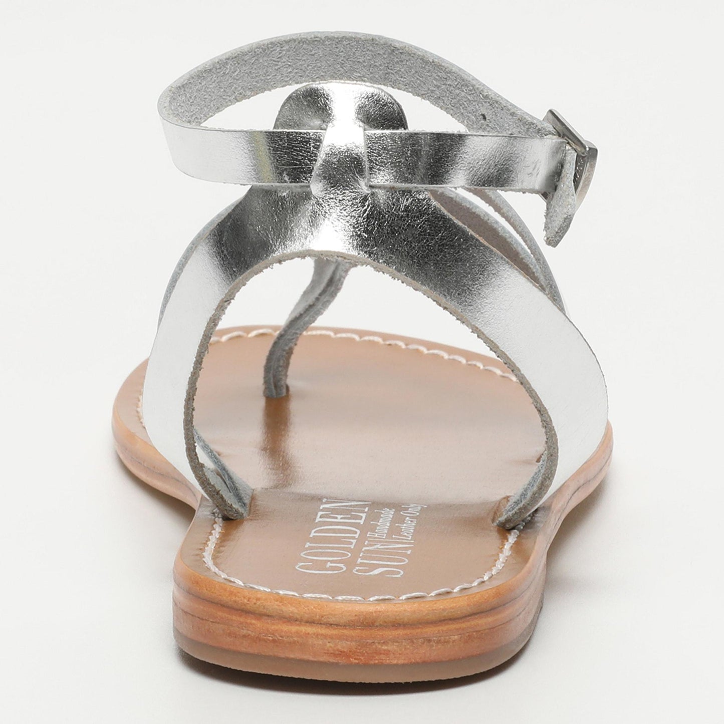 ANONA sandales en cuir silver
