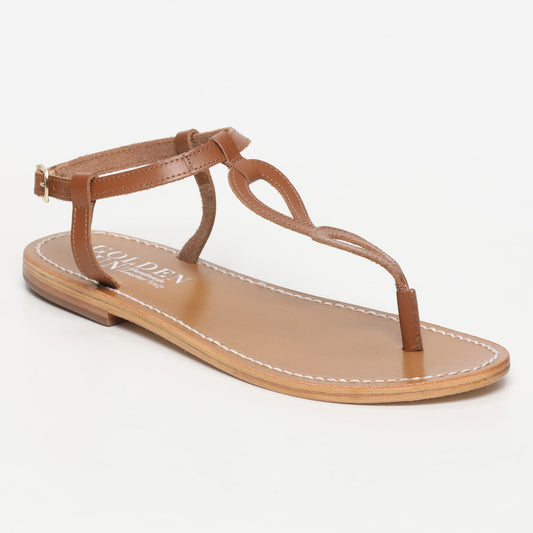 APULIA sandales en cuir camel