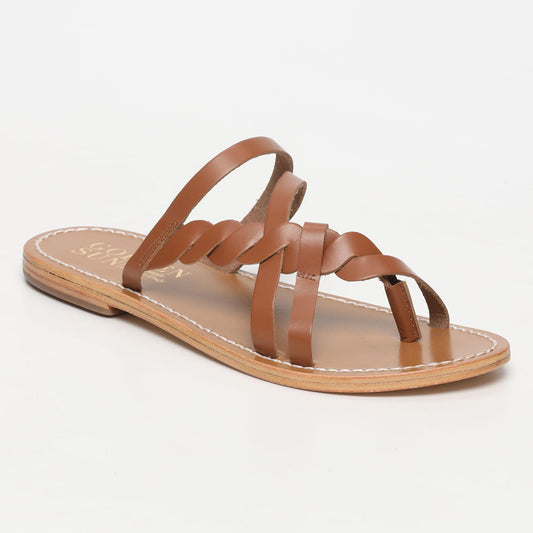 ARGIVAI sandales en cuir camel
