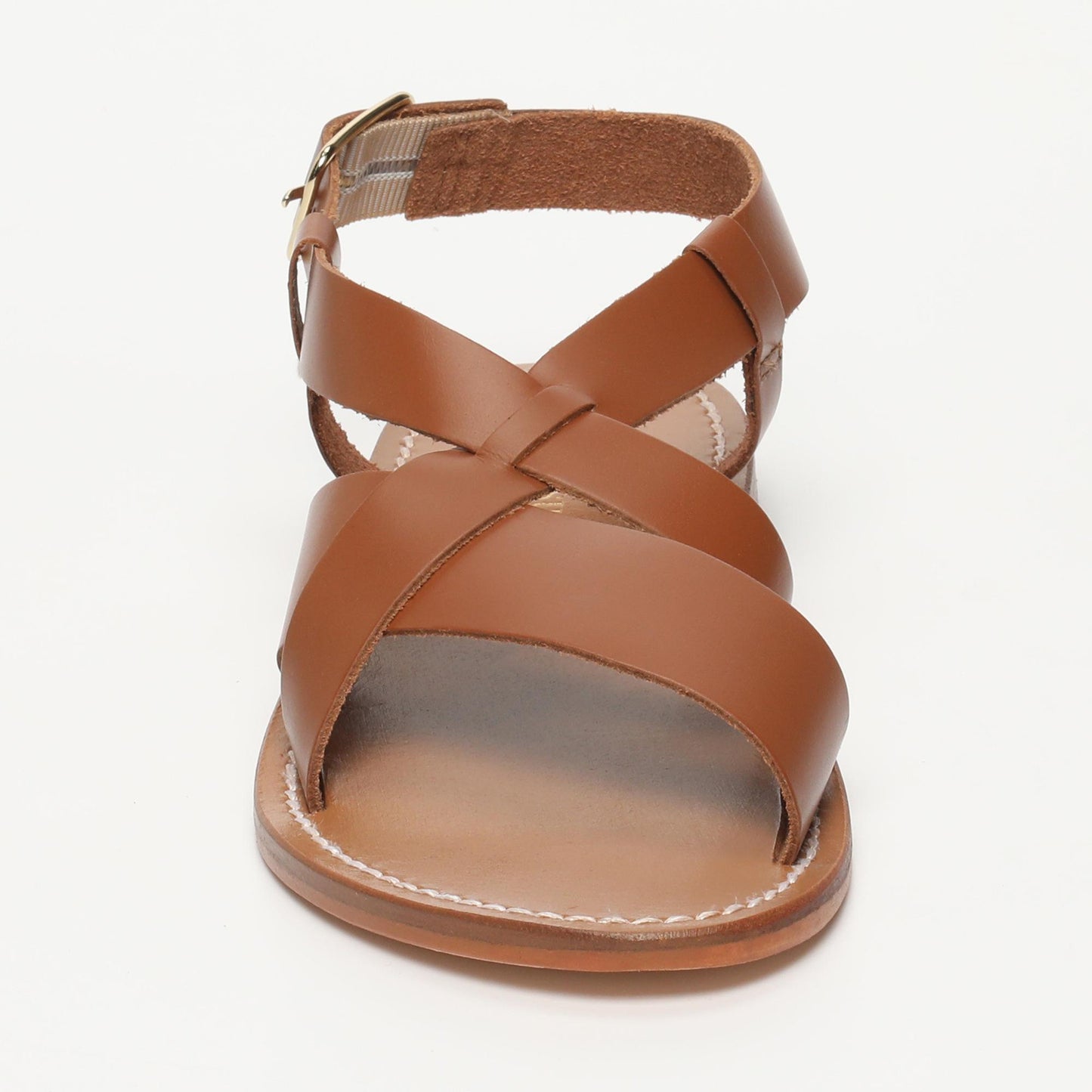 AUBREY sandales en cuir camel