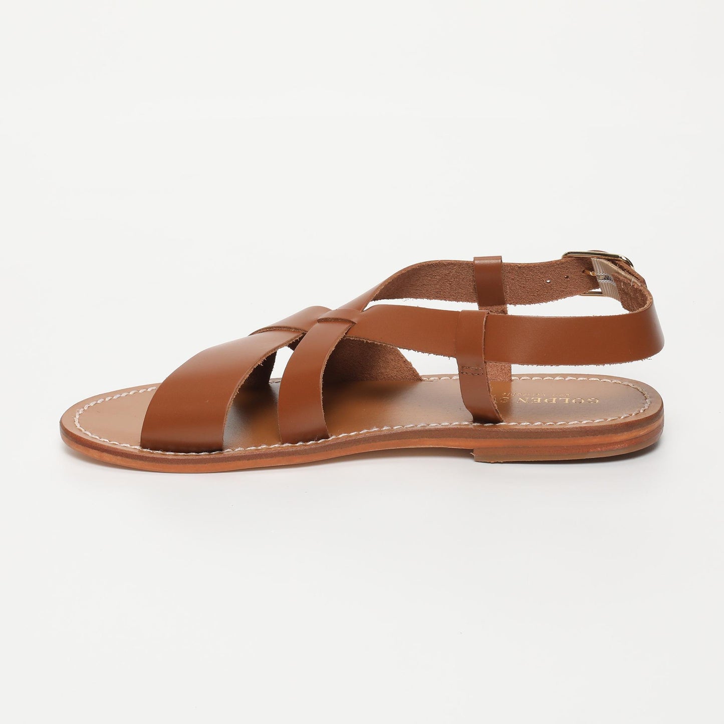 AUBREY sandales en cuir camel