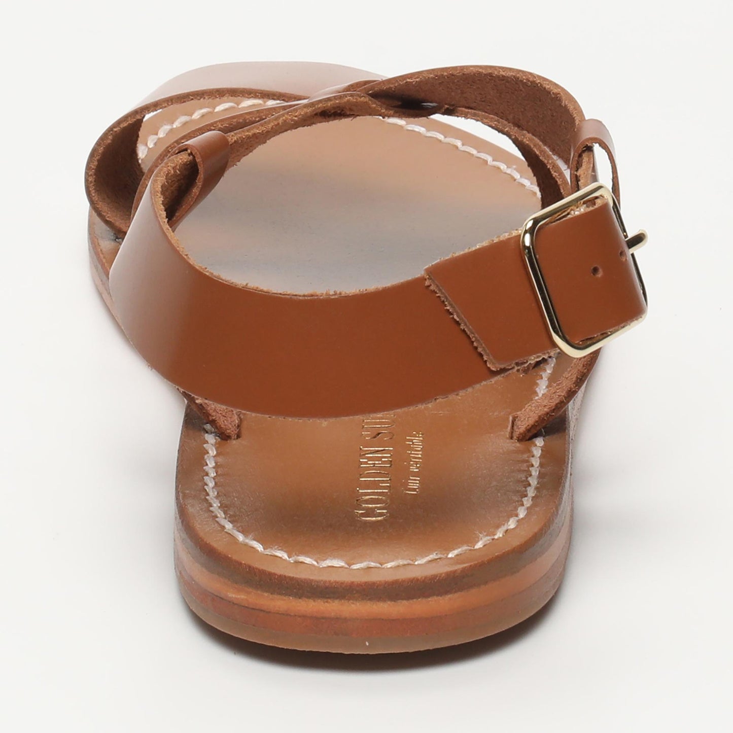 AUBREY sandales en cuir camel