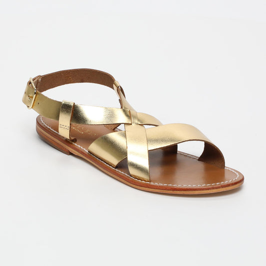 AUBREY sandales en cuir dark gold