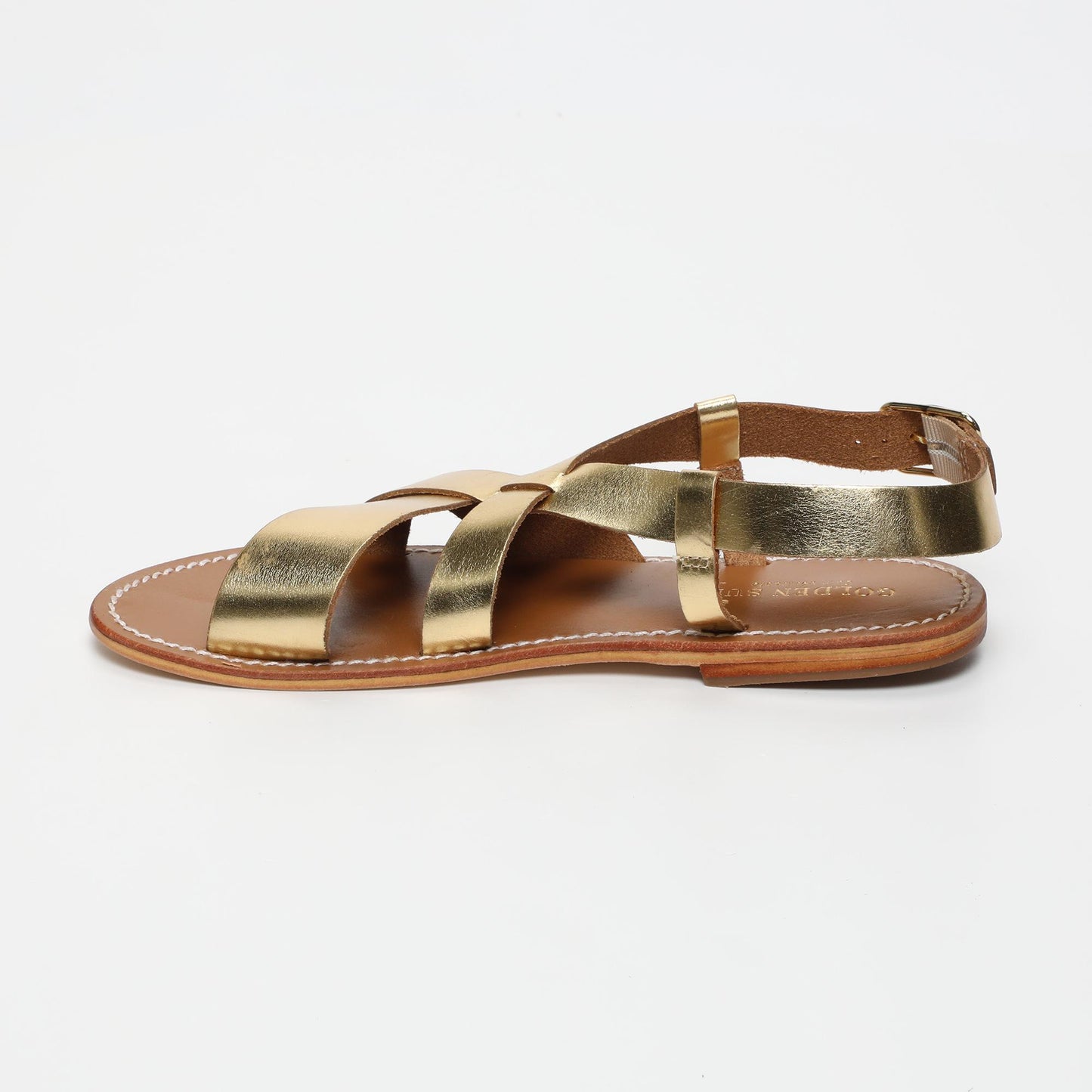AUBREY sandales en cuir dark gold