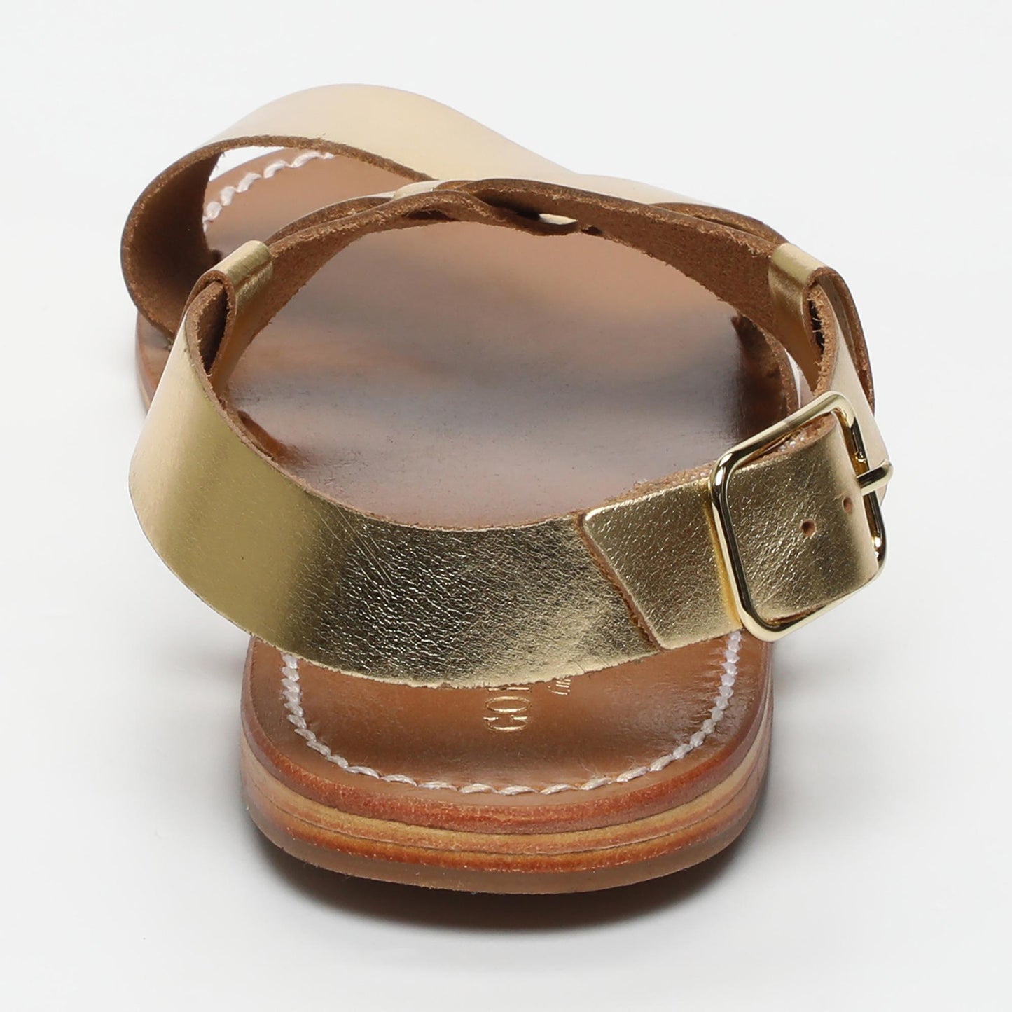 AUBREY sandales en cuir dark gold