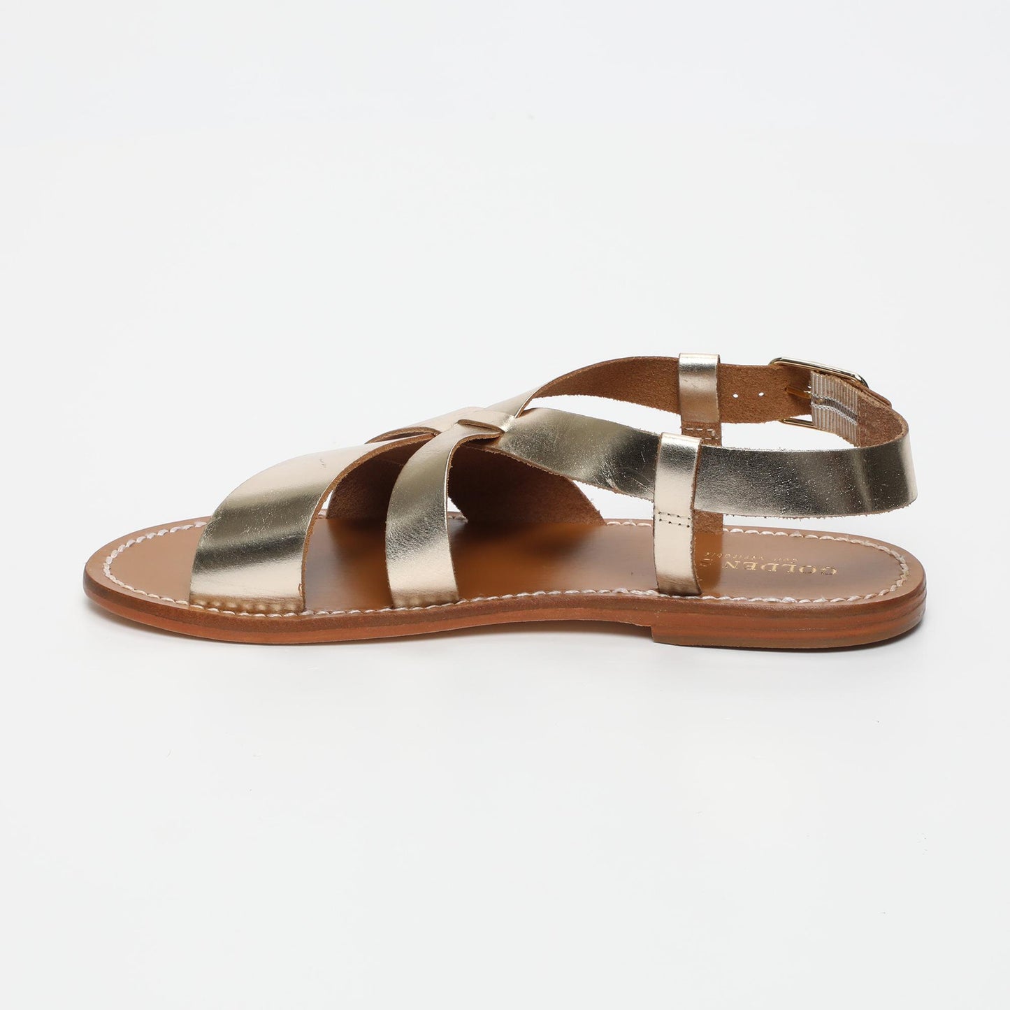 AUBREY sandales en cuir gold