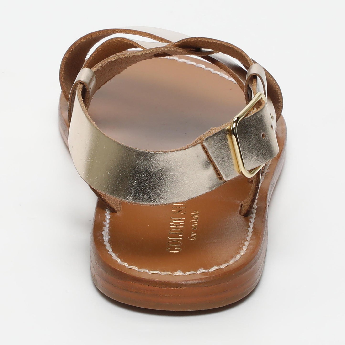 AUBREY sandales en cuir gold