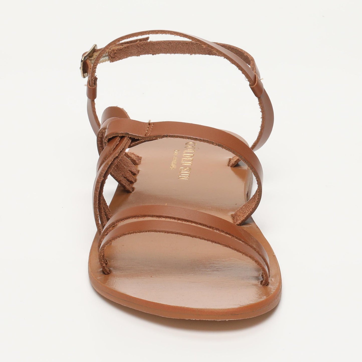 AUDREY sandales en cuir camel