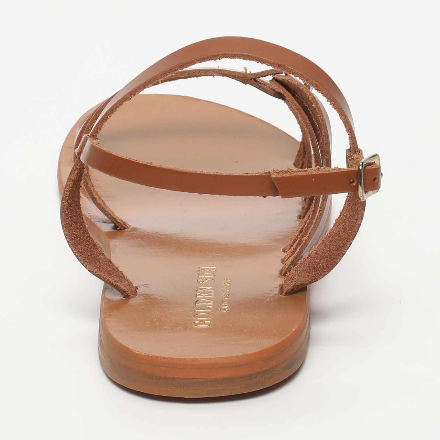 AUDREY sandales en cuir camel