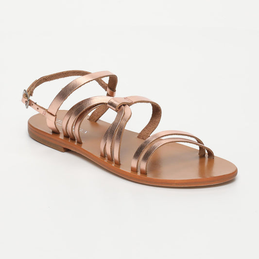 AUDREY sandales en cuir rosegold