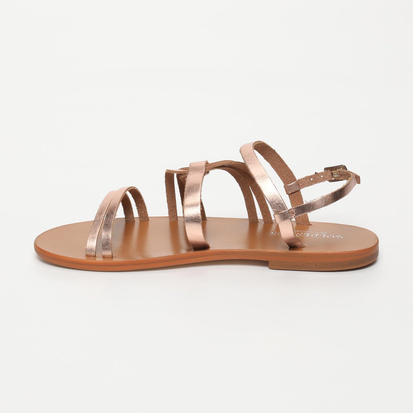 AUDREY sandales en cuir rosegold