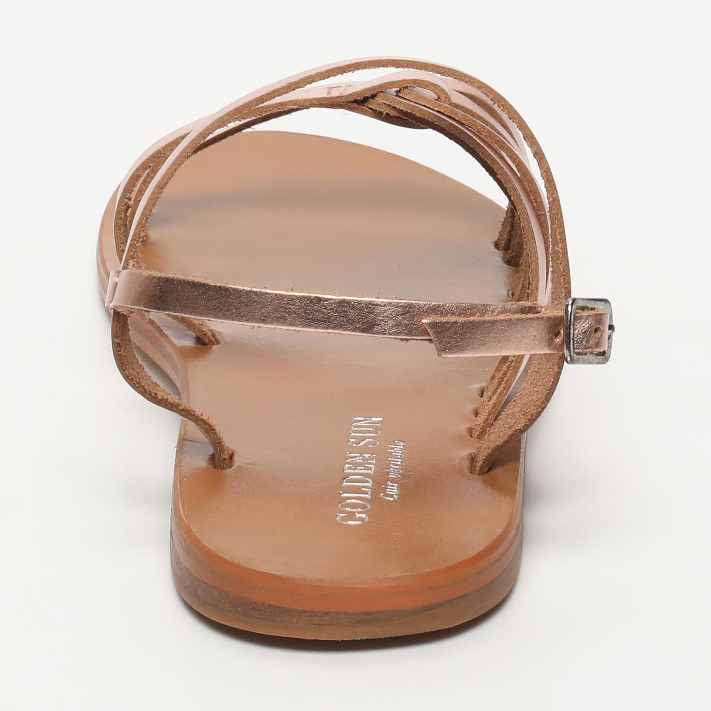AUDREY sandales en cuir rosegold