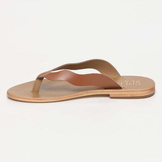 AVOLA sandales en cuir camel