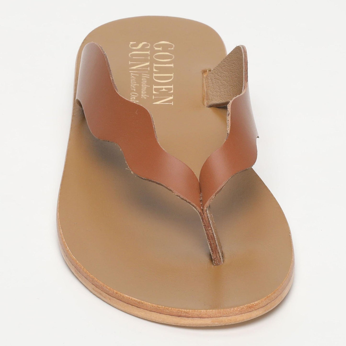 AVOLA sandales en cuir camel