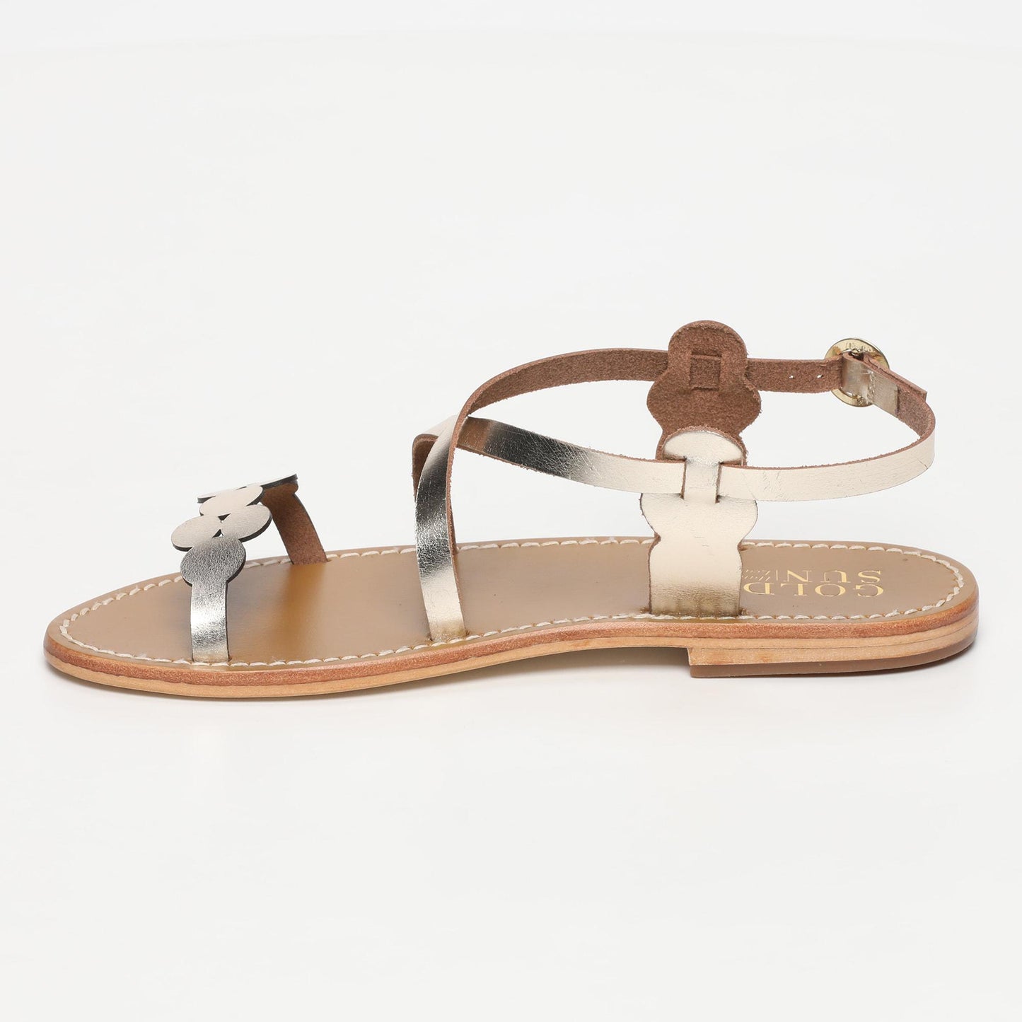 BIELLA sandales en cuir gold