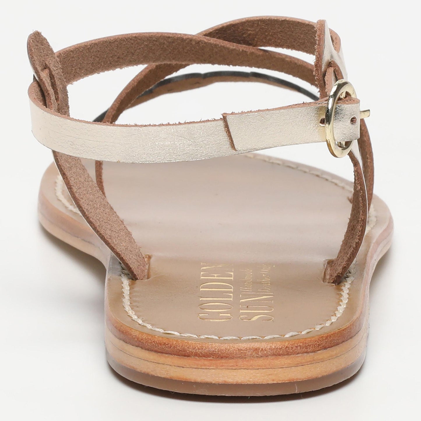 BIELLA sandales en cuir gold