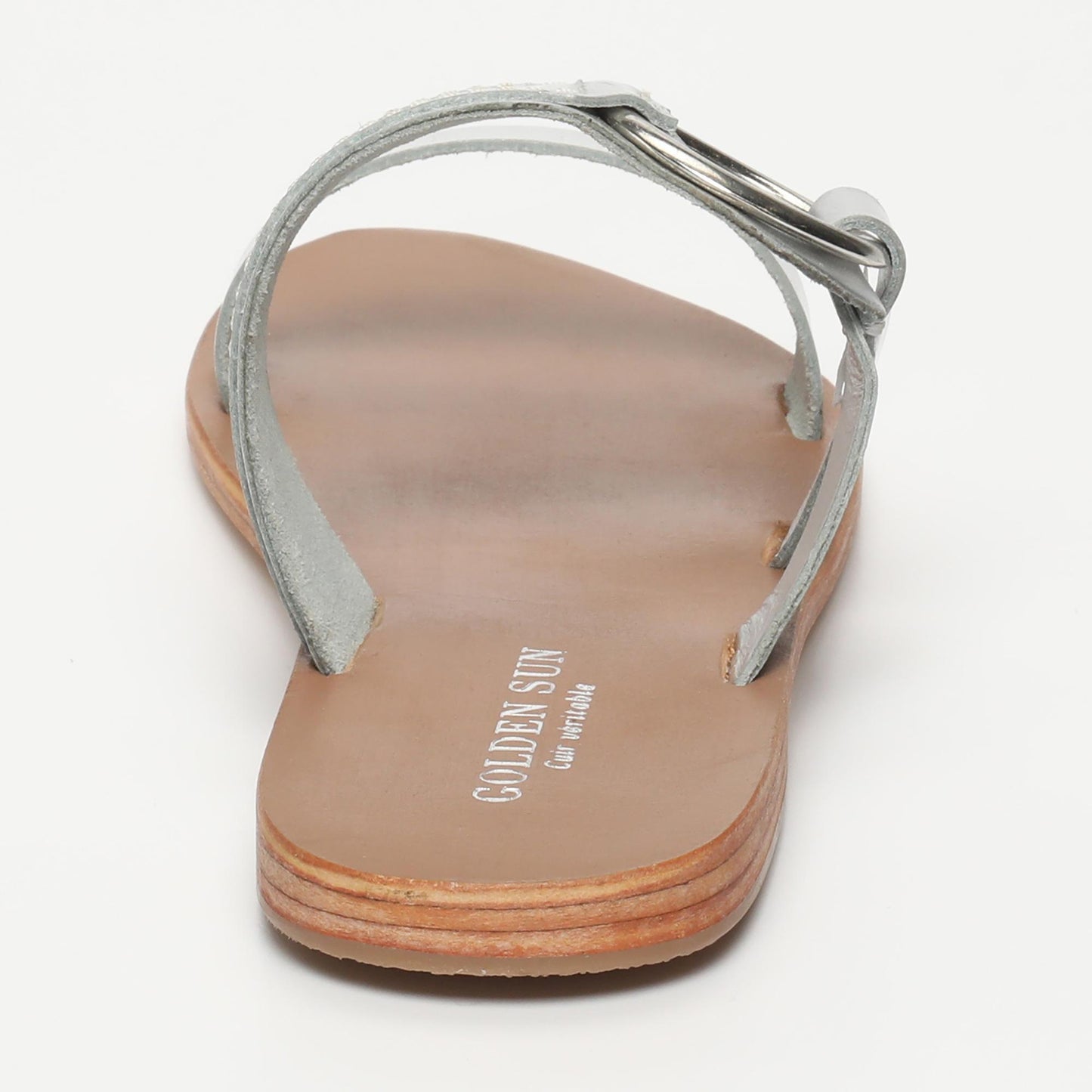 BISERKA sandales en cuir lt blue