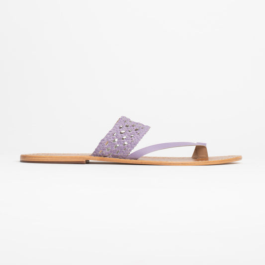 BITA sandales en cuir lila