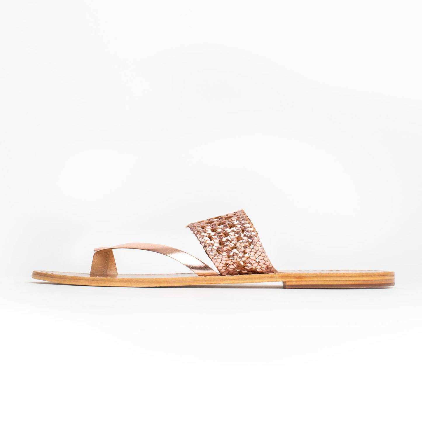 BITA sandales en cuir peach