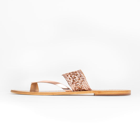 BITA sandales en cuir peach