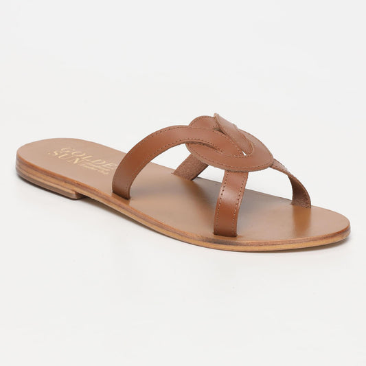 BRANCA sandales en cuir camel