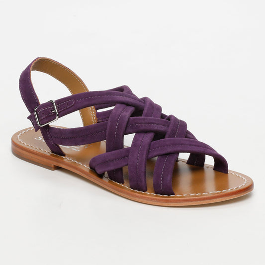 BROOKLYN sandales en cuir amethyst