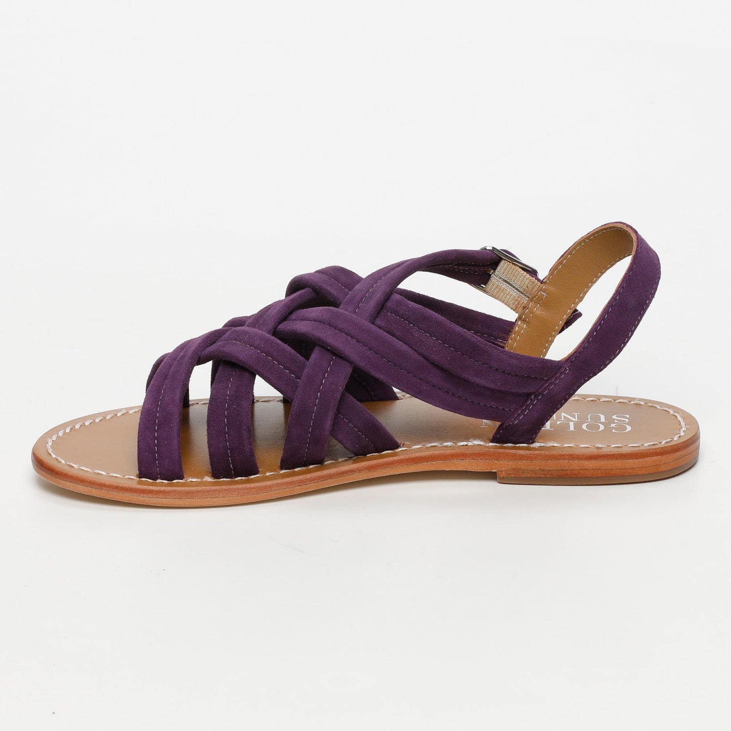 BROOKLYN sandales en cuir amethyst