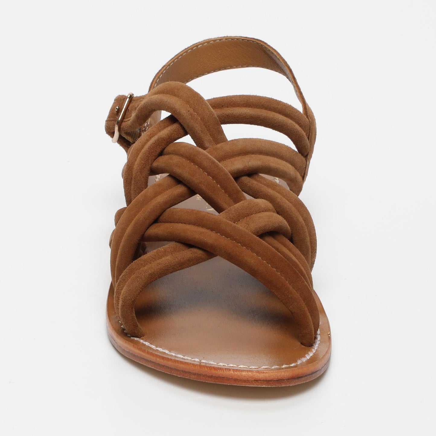BROOKLYN sandales en cuir camel