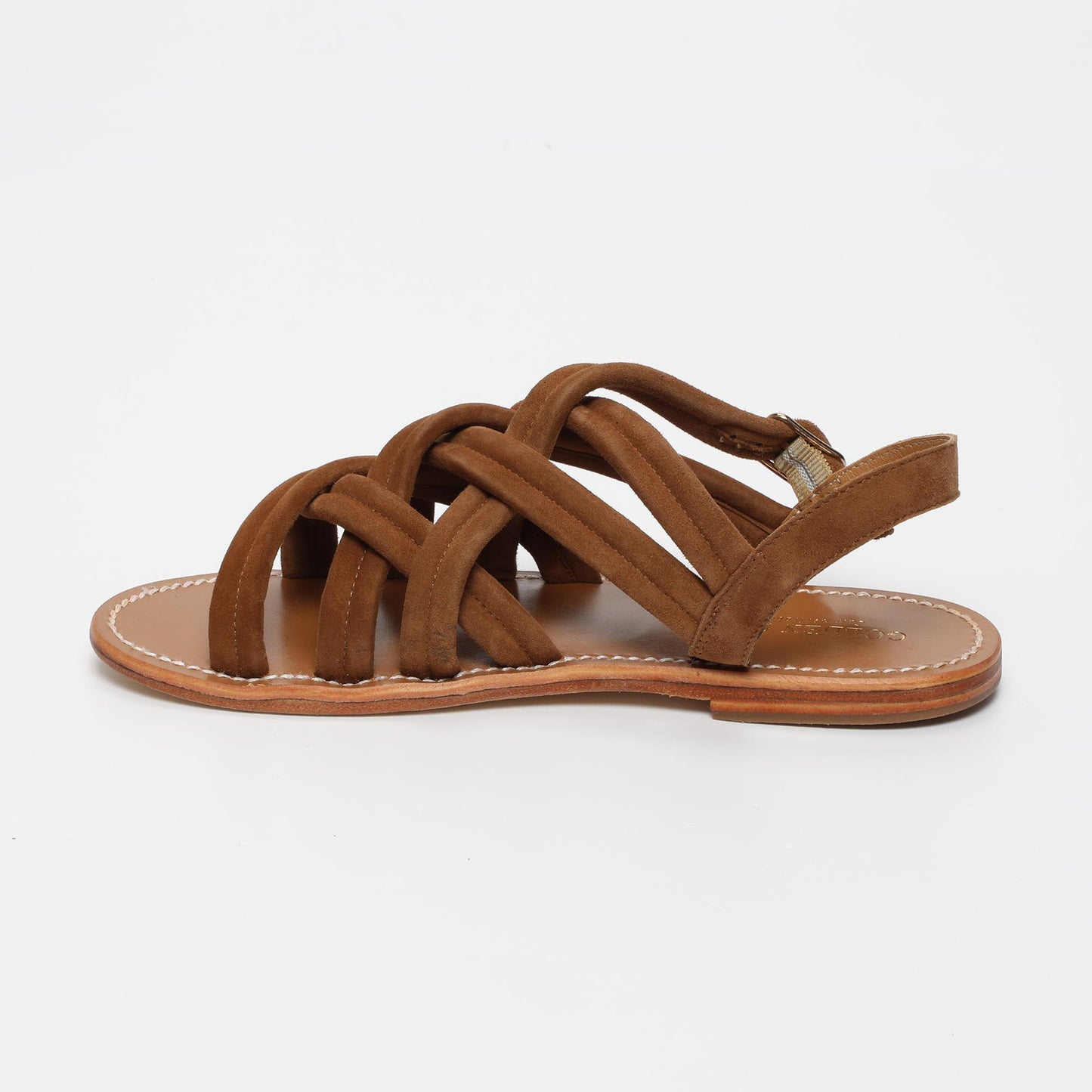 BROOKLYN sandales en cuir camel