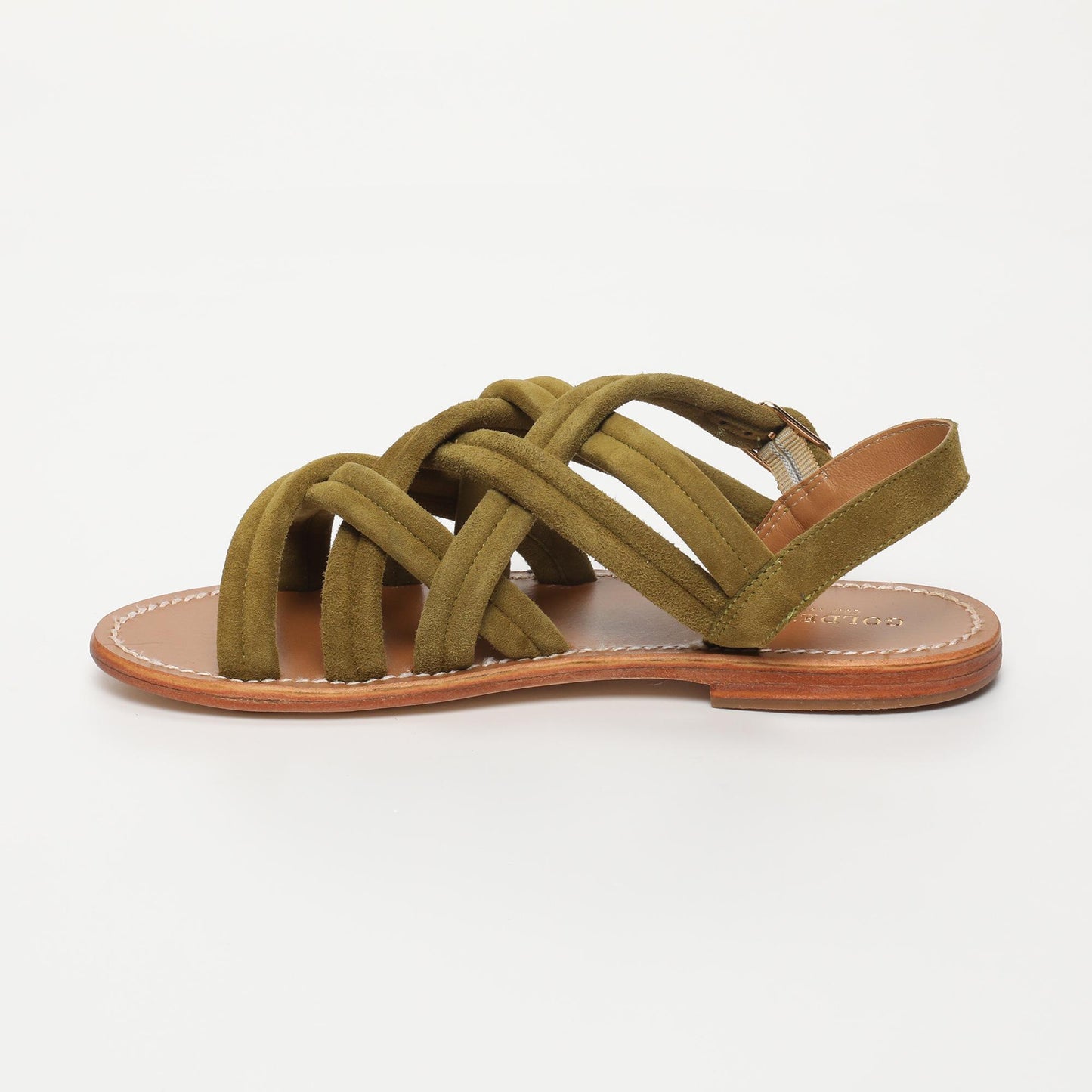 BROOKLYN sandales en cuir olive
