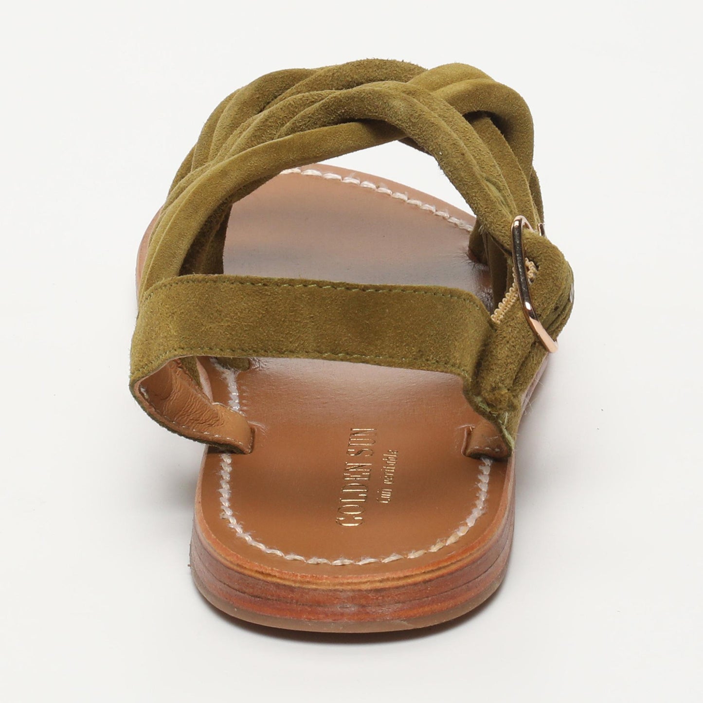 BROOKLYN sandales en cuir olive