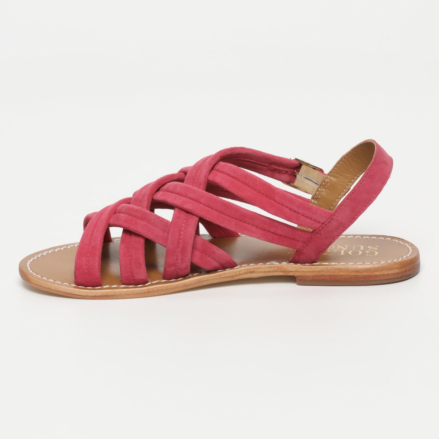 BROOKLYN sandales en cuir raspberry