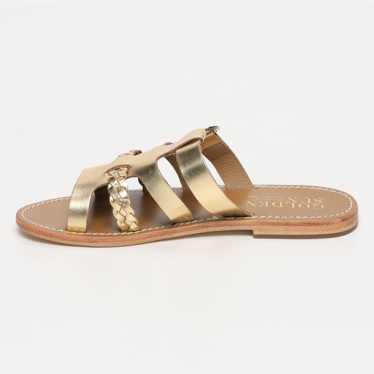 CENTO sandales en cuir dark gold