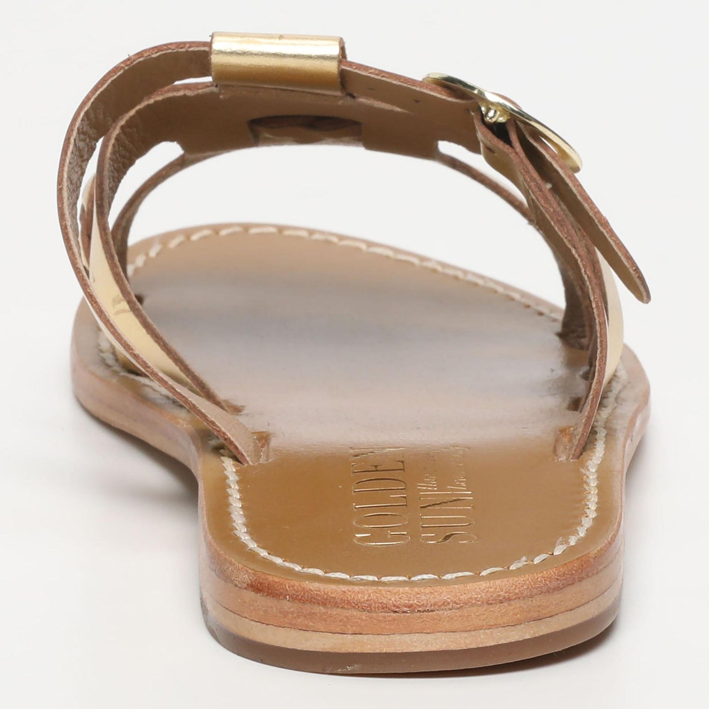 CENTO sandales en cuir dark gold