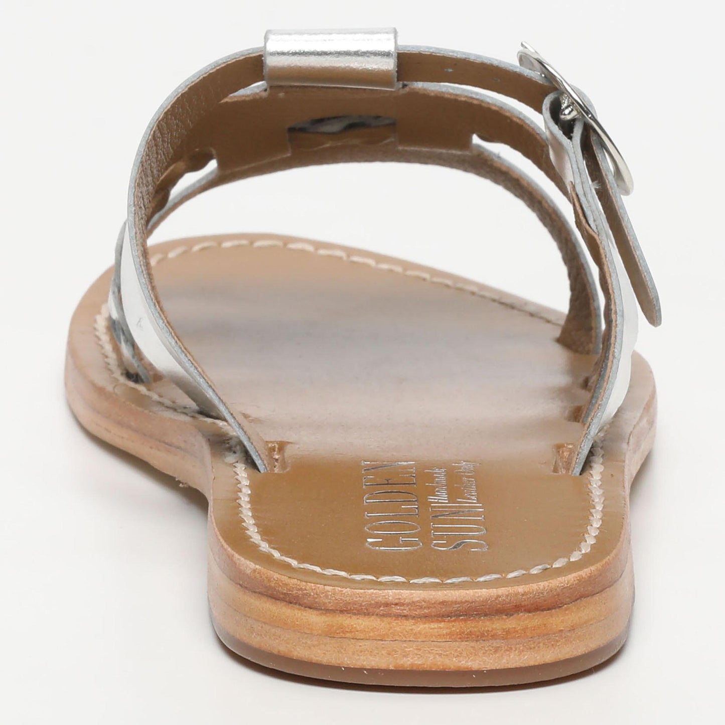 CENTO sandales en cuir silver