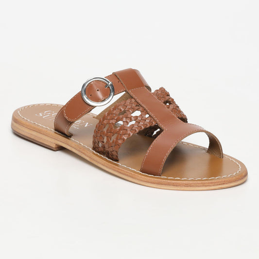 CERVIA sandales en cuir camel