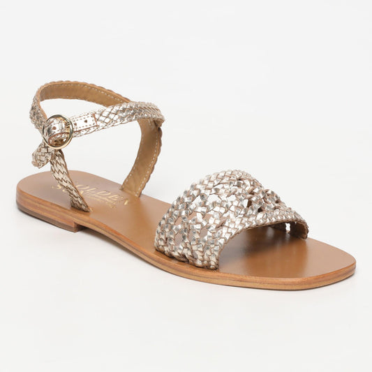 CHORENSE sandales en cuir gold